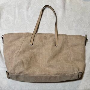 Free People Canvas Tote Bag with unique shape